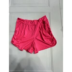 White Birch Harem Hot Pink Shorts Size L, With Pockets Buttery Soft EUC